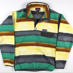 Patagonia Mens Synchilla Snap T Striped Fleece